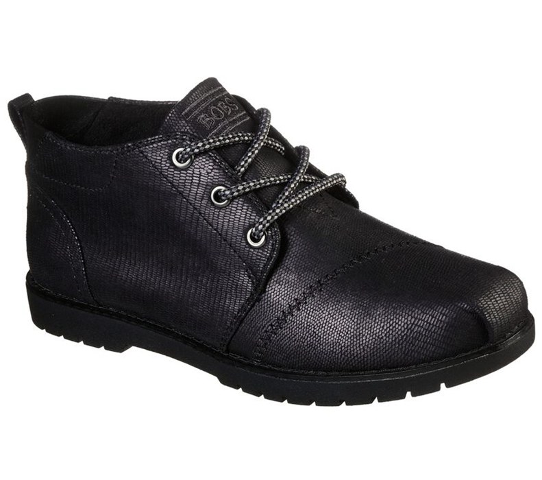 Skechers Bobs Chill Lugs - Urban Chillers - Womens Boots Black [AU-CD1558]